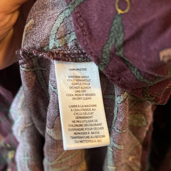 Beach Lunch Lounge Alana Dog Print Button Up Top Women Medium - Picture 2 of 13